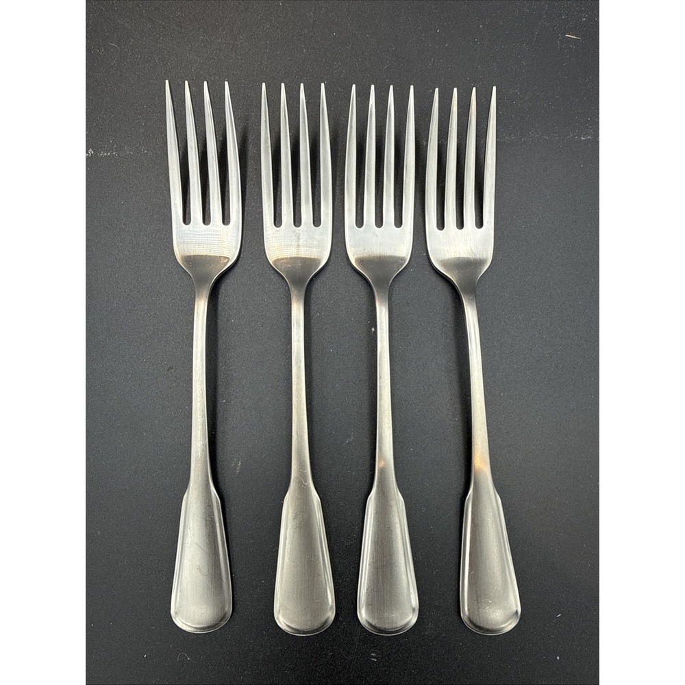 Oneida Stainless 4 Dinner Fork Yorktowne SSS 7 1/4 Flatware Traditional
